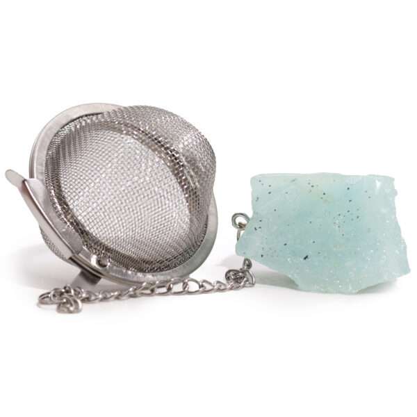 Colador de té con piedra de Aguamarina - Imagen 4