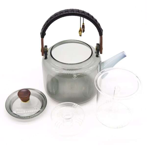 Tetera con Infusor de Vidrio - Sistema de Vapor Carbón - 1000 ml - Imagen 3