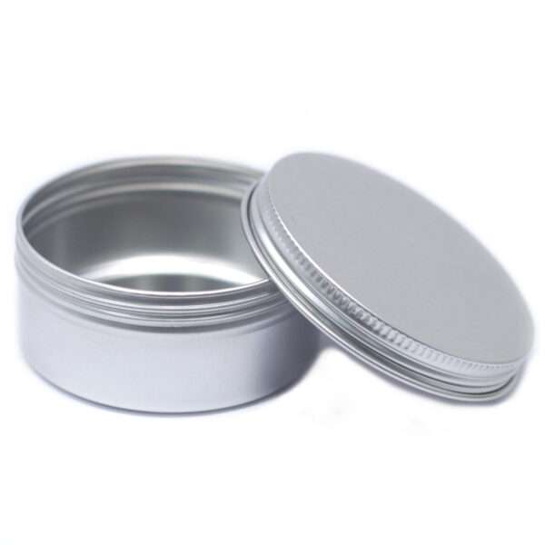 Caja de aluminio redonda con tapa de rosca – 100 ml (7×3,5 cm) - Imagen 2