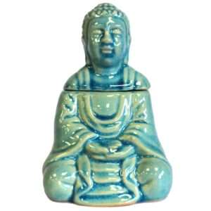 Quemador de Aceite Buda Sentado – Azul