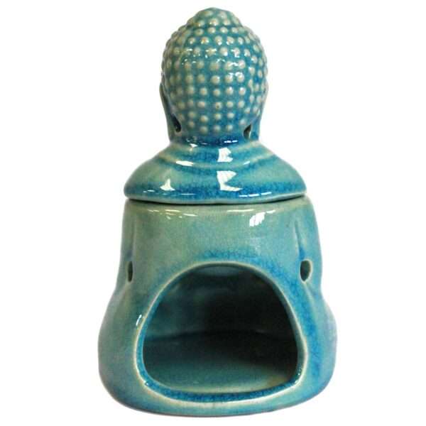Quemador de Aceite Buda Sentado – Azul - Imagen 3