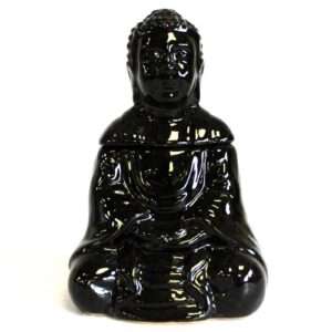 Quemador de Aceite Buda Sentado – Negro
