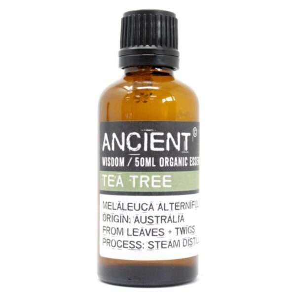 Aceite Esencial Orgánico de Árbol de Té – 50 ml (frasco de vidrio ámbar)