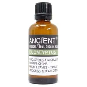 Aceite Esencial Orgánico de Eucalipto – 50 ml (frasco de vidrio ámbar)