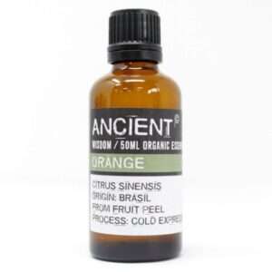 Aceite Esencial Orgánico de Naranja – 50 ml (frasco de vidrio ámbar)
