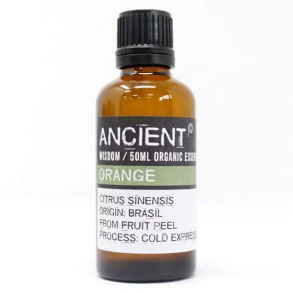 Aceite Esencial Orgánico de Naranja – 50 ml (frasco de vidrio ámbar)