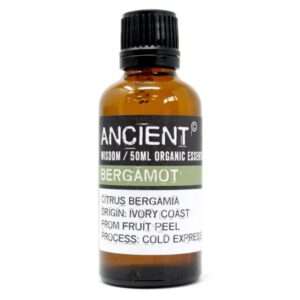 Aceite Esencial Orgánico de Bergamota – 50 ml (frasco de vidrio ámbar)