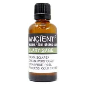 Aceite Esencial Orgánico de Salvia – 50 ml (frasco de vidrio ámbar)