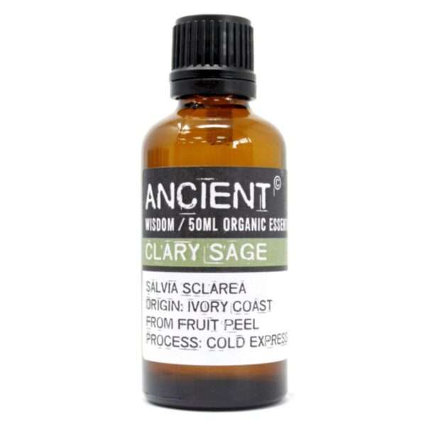Aceite Esencial Orgánico de Salvia – 50 ml (frasco de vidrio ámbar)