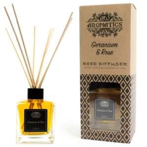 Difusor de Varillas con Aceites Esenciales – Geranio y Rosa