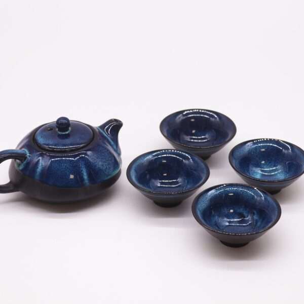 Set de Tetera Tonos Azules – Tetera & Cuatro Tazas - Imagen 4